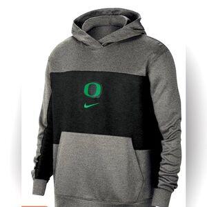 Nike Heathers Black Oregon Duck Logo Basketball Spotlight Performance Hoodie MED